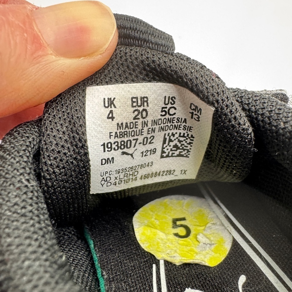 🎊HP🎉 Puma Toddler Size 5M Girls & Boys Black and White Sneakers - Picture 8 of 8